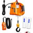 Electric Hoist Winch 3-in-1, 1540 lb, 25 ft Lift for Garage
