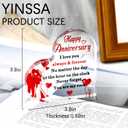 2 x Happy Anniversary Acrylic Gifts For Women Anniversary Wedding Gifts for Her Him Couple Wife Husband Girlfriend Boyfriend Christmas Gift For Wife From Husband Acrylic Plaque
