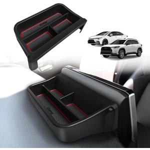 Muslogy Dashboard Storage Organizer Fits For 2020-2025 2026 Toyota Corolla & 2022-2026 Corolla Cross Accessories Non-Slip Insert Behind Screen for 8-inch Touch Screen (Red)
