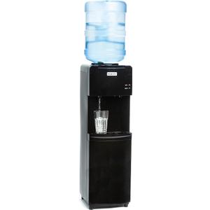 Igloo Top Loading Hot and Cold Water Dispenser - Water Cooler for 5 Gallon Bottles and 3 Gallon Bottles - Includes Child Safety Lock - Water Machine Perfect for Home, Office, & More - Black