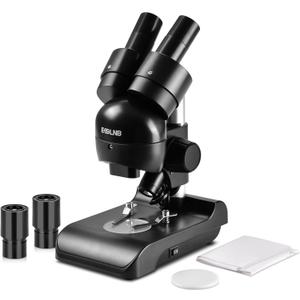 ESSLNB Mounted Binocular Stereo Microscope, Microscopes, Portable Biological Microscope with WF10x Eyepieces, 3X Objectives, 30X Magnification, LED Lighting ESSLNB Mounted Binocular Stereo Microscope, Microscopes, Portable Biological Microscope with WF10x Eyepieces, 3X Objectives, 30X Magnification, LED Lighting