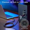 Cable Matters 3.5mm to XLR Cable - 3ft, Male to Male XLR to 1/8 Inch Cable, Compatible with iPod, MP3 Player, Laptop, Voice Recorder, and More, Black Not for Microphone Use