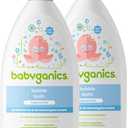 Babyganics Bubble Bath, Non-Allergenic, Gently Cleanses, Fragrance Free, 20 Fl Oz (Pack of 2), Packaging May Vary