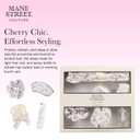 4-Piece Hair Accessory & Sleep Set by Mane Street Couture | Satin Bonnet, Sleep Mask, Large Scrunchie & Spray Bottle | Ivory Floral