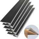 5Pack 1M/3.3ft Ultra-Thin Led Aluminum Profile, 45 Oblique Lighting Cabinet LED Lamp, Invisible H7mm Surface Mounted Wardrobe Layer Shelf Panel Hard Bar Strip Light Channel System(Black)