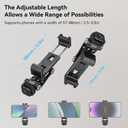 SMALLRIG Universal Metal Phone Support with Cold Shoe Mount, Smartphone Holder Adapter Support Free Adjustment Joints, Phone Tripod Mount for iPhone 17 16 15 14, for Samsung Galaxy etc. - 4382
