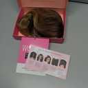 PANEWAY 16Inch Wavy Curly Brown Blonde Hair Topper with Dark Root - Clip In Hair Topper for Women