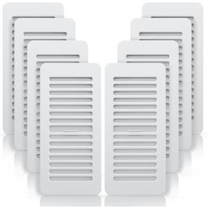 Floor Vent Covers, Plastic Floor Register 4x10, for Home Floor Sidewall Office or Ceiling Vent, Vent Covers for Home Floor 8 Pcs, White