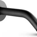 Cobbe Shower Arm with Flange and Teflon Tape, 6-Inches Wall Mounted Shower Pipe Arm Extension for Fixed Shower Head, Matte Black