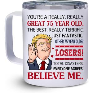 75th Birthday Gifts - 2025 75th Birthday Gifts - 75th Mug - 75 Years Old Gift - 75th Birthday Decorations For Men Women - Birthday Gifts For Grandma, Grandpa, Dad, Mom