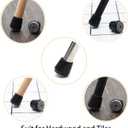Furnigear 7/8" Chair Leg Tips Caps with Felt Chair Leg Floor Protectors for Hardwood Floors Chair Leg Sliders, Felt Pads for Stool Leg Folding Metal Chair Leg Tip Cover Replacement Round Black 16 Pack
