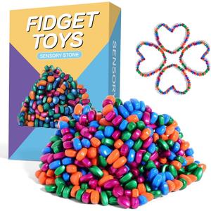Sensory Fidget Toys Adults Teens - Magnetic Balls Fidget Toy 500PCS - Anxiety Stress Relief Toys for Autistic ADHD - Desk Toys - Gifts for Coworkers Teenagers (4 Color)
