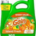 Gain + Aroma Boost Liquid Laundry Detergent, Island Fresh Scent, 107 Loads, 154 fl oz, HE Compatible