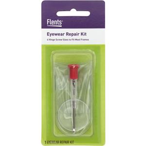 Flents Eyeglass Repair Tool Kit with Small Screwdriver, Eyeglass Screws, Magnifying Glass, Screw Guide, & Storage Pouch, Universal Eyeglass Repair Kit for Fixing Broken Reading Glasses, & Sunglasses