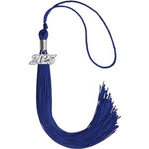 Endea Graduation Single Color Tassel with Silver Date Drop (Royal Blue, 2025), Pack of 4 
