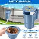 DeeprClean Through Wall Skimmer for Above Ground Pool, Heavy Duty Wall Mount Pool Skimmer Kit, Universally Fits All Standard Pool Wall Openings, In Wall Pool Surface Skimmer for Above ground Pool-Blue