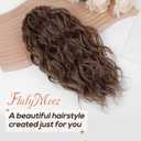 Flufymooz Ponytail Extension, 12" Short Claw Ponytail Extension Wavy Curly Jaw Clip in Pony tails Hair Extension Natural Synthetic Hairpiece for Women (Medium Chocolate Brown)