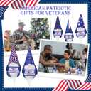 Jenaai 5 Pcs Patriotic Gnomes Ornaments Veterans Gifts Bulk with Appreciation Cards Tree Hanging Gnomes Plush for Holiday Patriotic Party Office Xmas Tree Home Decor