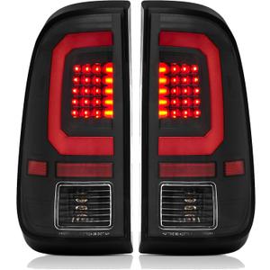 LED Tail Lights Assembly Compatible with1997-2003 Ford F150,1999-2007 Ford F250 F350 Superduty Driver and Passenger Side, Black Housing Clear Lens