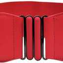 VOCHIC Wide Elastic Plus Size Dress Belt for Women Waist Belts Stretch Waistband (XXXL(Suit for Waist Size 40"-50"), Red)