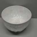 12 Inch Large Plant Pots for Indoor or Outdoor Plants, Wide Water Ripples Flower Pots with Drainage Holes & Saucer, Plastic Planters Set for Garden & Home Decor (White)