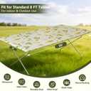 Rectangle Picnic Table Cloth, Elastic Waterproof Fitted Vinyl Tablecloths for 8 Foot Tables, Wipeable Flannel Backed Table Covers for Dining, Camping, Outdoor(Magpie,36"x96")