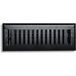 2" x 10" Contemporary Design Steel Floor Register in Textured Black Finish for Floor l- Decorative Air Vent Covers- Floor Register 2 x 10