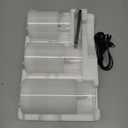 Rechargeable Flameless Candle, Flashing LED Pillar Real Wax Candle with Remote Control and Timer, Upgraded Teardrop Wick, Gold Glass Electronic Candle, 1 Set of 3