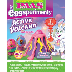 PAAS Eggsperiments Active Volcano Egg Science Kit — Easter Bunny holiday NEW