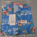 SSLR Big Girls Hawaiian Shirt Beach Tropical Summer Casual Short Sleeve Button Down Shirt, S