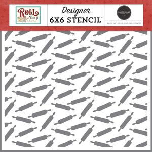 Carta Bella Stencil 6"X6"-Rolling Pin, Roll with It