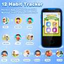 Kids Phone Gifts and Toys for 3-8 Year Olds Boys, Toy Phone with Dual Camera, MP3 Music Player, Games, Habit Tracker Touchscreen Toddler Phone Learning Toy Birthday Gifts for Girls Age 3 4 5 6 7 8