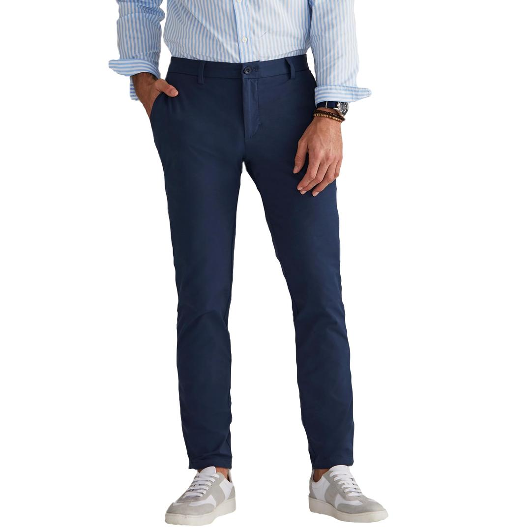 vineyard vines Men's On-The-Go Pant, Blue Blazer, 34x34
