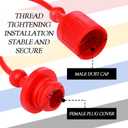 4 Sets 1/2 Hydraulic Hose Caps Quick Coupler Cover Male Dust Cap and Female Plug Cover Colored Hydraulic a Style Quick Disconnects Port Plug Fittings