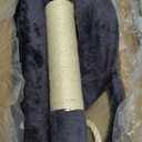 58.5inch Large Cat Tree Tower Condo for Indoor Cats, Soft Plush Multi-Level Climbing Tree Cat House with 1 360 Rotating Cat Cave, Scratching Post, More Entrance/Exit, Sisal Rope, Grey Black