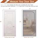 Reinforced Cat Screen Door Fits Door Size 30''x 80'', Heavy Duty Pets Proof Screen Door with Zipper, Prevent Dogs Cats Running Out from Home (Gray)