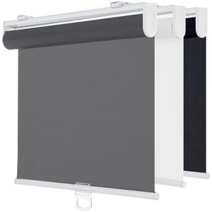 TOVALOR Cordless Roller Shades for Windows,Light Filtering Pull Down Blinds,Solar Screen Door Blinds,Flame Retardant UV Protection Fabric for Home Office (50" W x 72" H,Solar Grey)