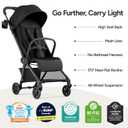 Mompush Nexis Carbon Fiber Lightweight Travel Stroller, Carry-On, Black