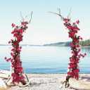 5.9 Ft Artificial Bougainvillea Flowers Garland Silk Bougainvillea Vines Faux Long Bougainvillea Vines for Wedding Arch Wall Decorations Centerpieces Table Runner (Fuchsia - Pack of 2)