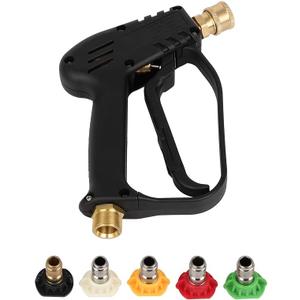 SCITOO Pressure Washer Gun,MAX 4000 PSI with 1/4" Swivel Quick Connect,M22-14mm,5 nozzles Replacement For Most Power Washer,7 GPM