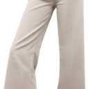 Women's Wide Leg Jeans High Waisted Stretchy Trendy Casual Versatile Work Denim Pants Trousers 2025 (Khaki)