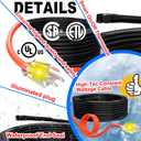 HEATIT Pipe Heat Tape - CSA & ETL Certified Heat Cable for Pipes, Prevents Pipe Freeze, Energy-Saving & Easy Install, Keeps Pipes Ice-Free, Durable, Worry-Free, Trusted Choice HISD 15ft, 7w/ft, 120V