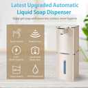 Automatic Liquid Soap Dispenser Touchless Soap Dispenser 380ml/12.8oz Rechargeable, Wall Mounted,4 Levels Adjustable Auto Soap Pump for Bathroom Kitchen Dish Soap