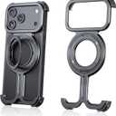 arc for iPhone 16 Promax Frameless case, Minimalist, Metal, Bumper, arc Pulse, Military Grade Aluminum Alloy Metal case, Compatible with MagSafe case (Black)