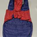 Lelepet Reversible Dog Coat Waterproof Dog Jacket Windproof Puffer Vest for Winter Warm Lightweight Coats for Medium Dogs Adjustbale Hook & Loop Pet Apparel with Leash Hole, French Bulldog, Wine Red L