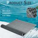 Tondiamo Pool Mat Non Slip Drainage Mats Swimming Pool Floor Deck Mats Rugs PVC Splash Mesh Hollow Doormat Roll for Outdoor Indoor Patio Restaurant Garage Kitchen Bathroom Safety(1.5 x 20 ft,Grey)