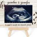 Grandparents Picture Frames, Baby Picture Frame New Grandparent Gifts, Baptism Gift For Newborn Baby Picture Frame, I Can't Wait To See You Frame, Tabletop Picture Frames With Easel (A24)