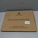 Stone Dish Drying Mat for Kitchen Counter  Diatomaceous Earth Drying Mat | Fast-Absorbing, Minimalist Design, Durable Diatomite | Non-Slip, Heat Resistant, Easy-to-Clean | 16"x12" | USA Brand