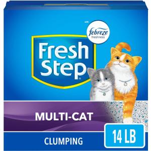 Fresh Step Multi-Cat Extra Strength Scented Litter with the Power of Febreze, Clumping Cat Litter, 14 Pounds 