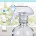 360 Glass Spray Bottles with Silicone Sleeve, 16 oz Empty Refillable Containers with Adjustable Spray Nozzles, Spray Bottles for Hair, Cleaning Solutions and Plants White